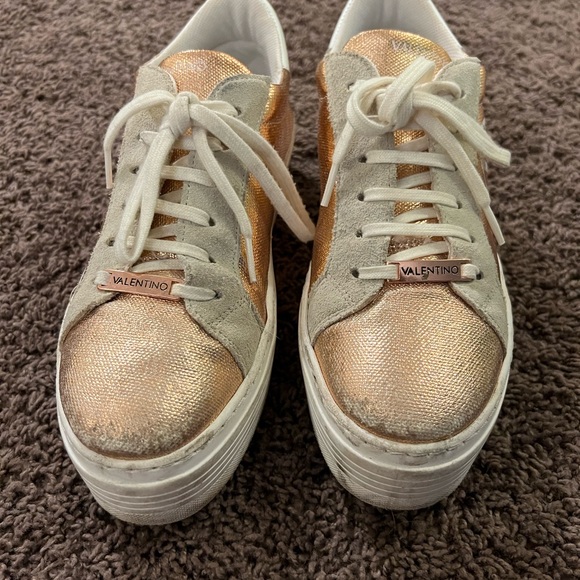 VALENTINO BY MARIO VALENTINO
Sela Metallic Platform Sneakers - Picture 12 of 14